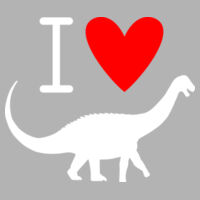 I heart dinos (white) - Women's Maple Tee Design