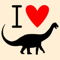 I heart dinos (black) - Women's Maple Tee Design