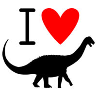 I heart dinos (black) - Mens Staple Tee Design