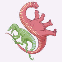 Diamantinasaurus and Australovenator (muted) - Women's Maple Tee Design