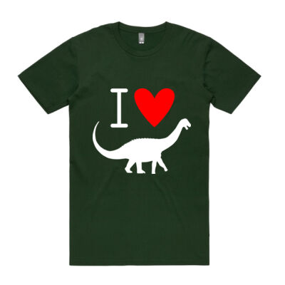 I heart dinos (white) - Mens Staple Tee Thumbnail