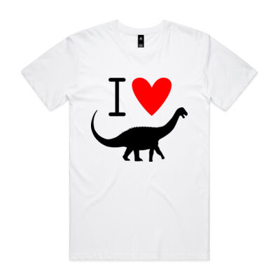 I heart dinos (black) - Mens Staple Tee Thumbnail