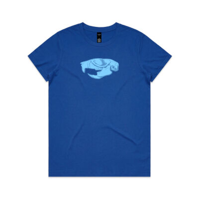 Uromys caudimaculatus skull (blue) - Women's Maple Tee Thumbnail